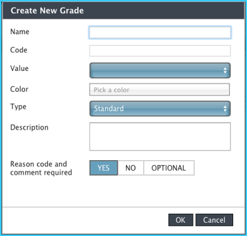 Task Analysis Create New Grade