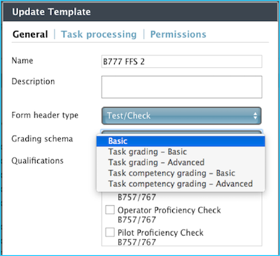 Template Grading Schema