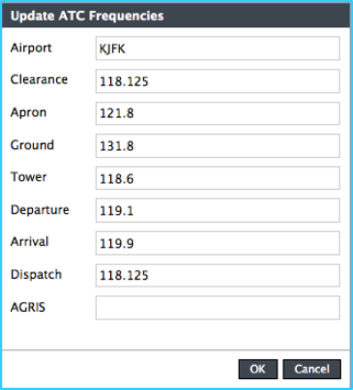 Update ATC frequencies