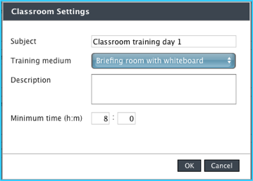 Classroom training