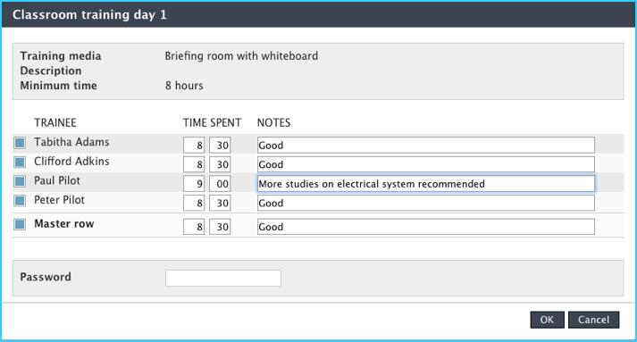 Updating classroom training