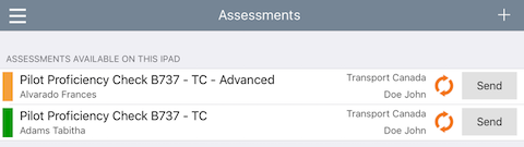 Synchronizing completed assessment