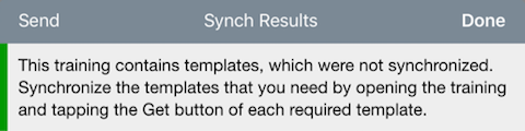 Synchronizing training with unsynchronized templates